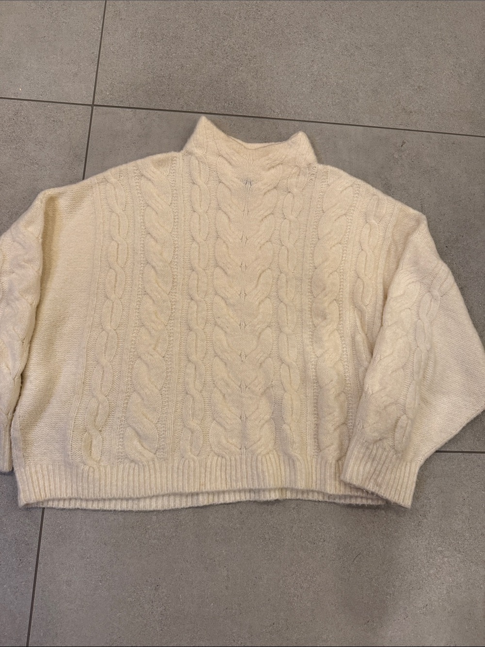 JCrew Ivory cable knit sweater 2X